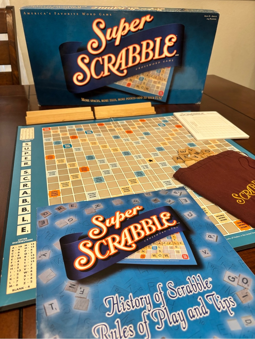 Super Scrabble Board Game Like New COMPLETE